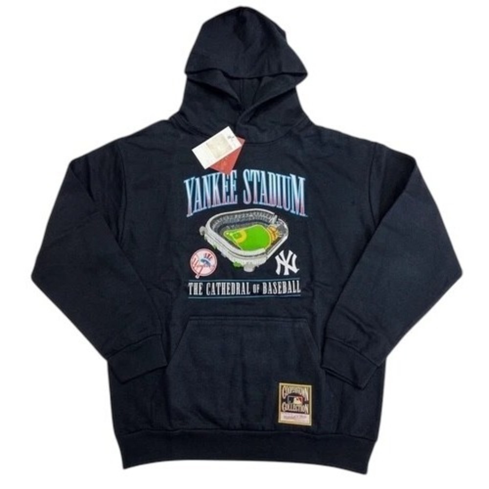 Mitchell‎ & Ness Yankees Hoodie Sweatshirt Mens L Stadium Cooperstown Collection
